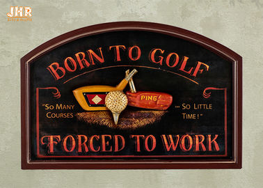 Klub Golf Dekorasi Dinding Dekoratif Dinding MDF Plak 3D Tanda-tanda Seni Dinding Pub Sign Warna Hijau
