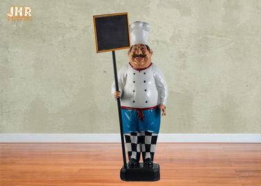 106 cm Tinggi Chef Angka Polyresin Patung Figurine Resin Chef Patung Dekorasi Luar Ruangan