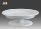 Footed Glossy White Fiberglass Centerpiece Table Vas Melayani Mangkuk Bunga