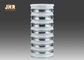 Pot Bunga Cylinder Gaya Modern Fiberglass Dengan Mosaik Cermin Perak Selesai