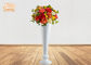 Tiga Ukuran Glossy Putih Fiberglass Pot Pekebun Pekebun Bunga Lantai Vas
