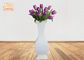 Dekorasi Glossy Putih Fiberglass Centerpiece Table Vas Lantai Vas