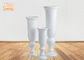 Indoor Shiny Putih Fiberglass Planters Lantai Vas Bentuk Piala Besar Pot