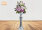 Pijakan Kaki Tinggi Perak Daun Fiberglass Bunga Pot Bunga Modern Bentuk Cangkir