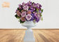 Pot Bunga Fiberglass Besar Mengkilap Gaya Modern Putih
