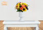 Klasik Glossy Putih Fiberglass Guci Pekebun Centerpieces Pernikahan Tabel Vas