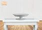 Footed Glossy White Fiberglass Centerpiece Table Vas Melayani Mangkuk Bunga
