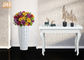 Vas Lantai Putih Mengkilap Peralatan Rumah Tangga Barang Dekoratif Pekebun Fiberglass Untuk Home Hotel
