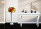 Tiga Ukuran Glossy Putih Fiberglass Pot Pekebun Pekebun Bunga Lantai Vas