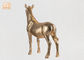 Dekoratif Emas Daun Polyresin Patung-patung Hewan Patung Kuda Patung Patung