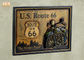 Klasik US Route 66 Tanda-tanda Dinding Kayu Dinding Plak Resin Sepeda Motor Dekorasi Dinding Pub Sign