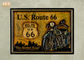 Klasik US Route 66 Tanda-tanda Dinding Kayu Dinding Plak Resin Sepeda Motor Dekorasi Dinding Pub Sign