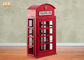 Bilik telepon Inggris kabinet dekoratif kabinet kayu warna merah MDF rak lantai furnitur