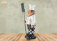 Mini kayu papan tulis, Resin Chef patung, Poli Chef figurine, Patung meja