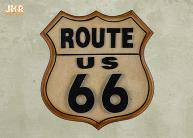 Classic Route US 66 Wall Signs Wooden Wall Plaques Antique MDF Pub Sign Wall Decor