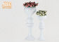 Pot Bunga Indoor, Centerpiece Pernikahan, Vas Meja, Fiberglass Putih Mengkilap