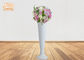 Bentuk Piala Glossy Putih Fiberglass Planters Lantai Vas Untuk Home Hotel Wedding