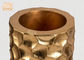 Raspberry Design Cylinder Fiberglass Pot Bunga Finish Daun Emas Dua Ukuran
