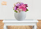 Portable Putaran Glossy Putih Fiberglass Pot Bunga Vas Finish Buram