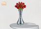 Bunga Buatan Meja Pekebun Fiberglass Vas Perak Cermin Warna Kaca