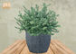 Grey Pots Resin Tanaman Pot Bulat Pekebun Outdoor Pot Pekebun Pot Tanah Liat Taman Pot Bunga Pot Bunga