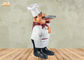 Poly Chef Meja Meja Patung Polyresin Statue Figurine Resin French Chef Statue